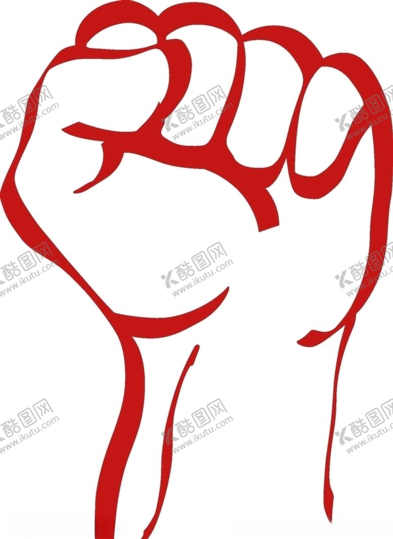 编号：70489007060526567671【酷图网】源文件下载-加油鼓劲红色拳头