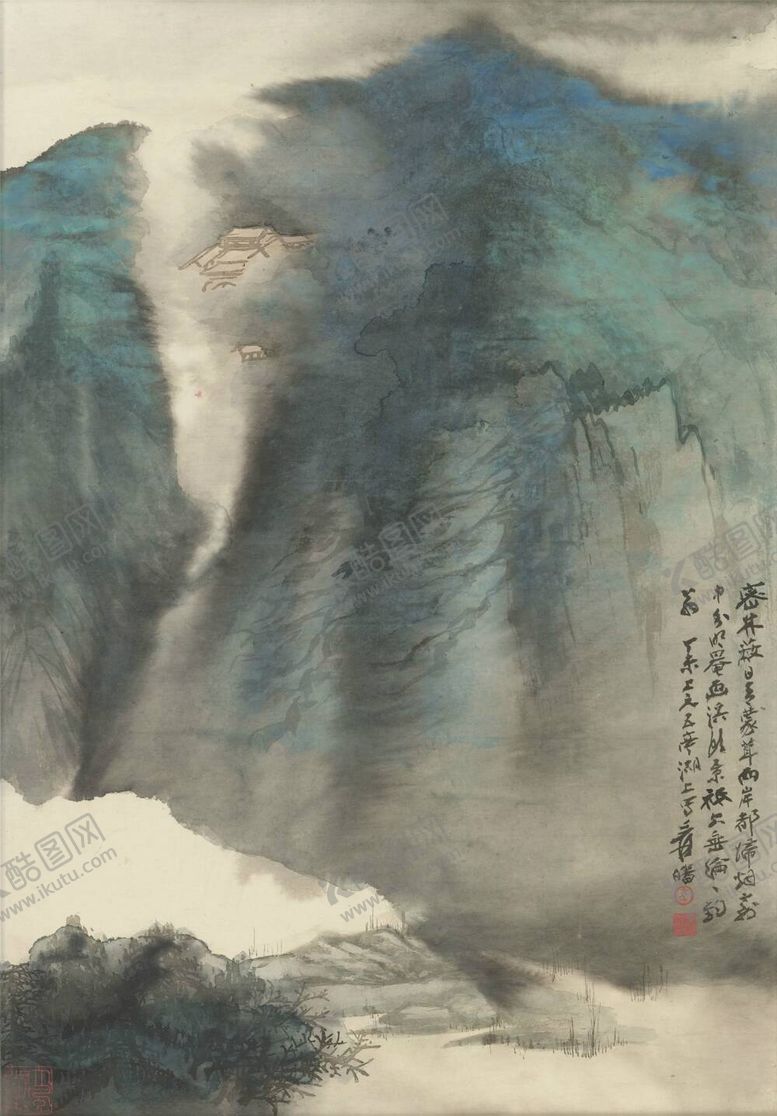 编号：87526912041200284375【酷图网】源文件下载-张大千山水画