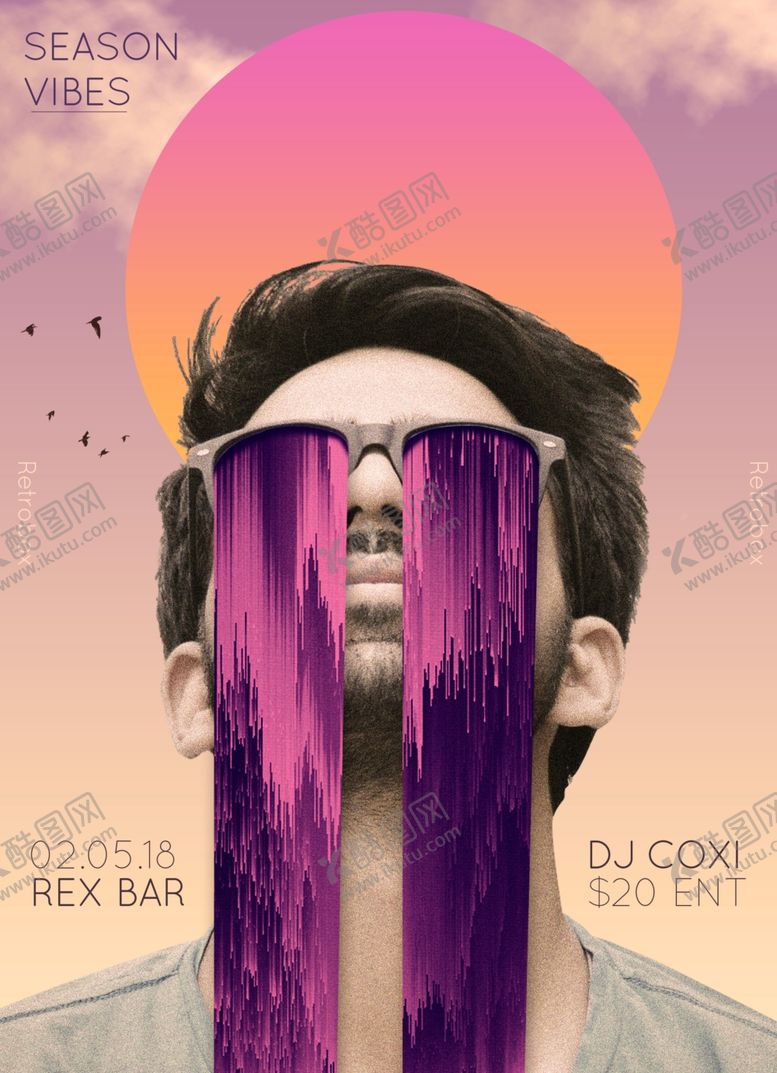 编号：80776309220951334964【酷图网】源文件下载-蒸汽波海报