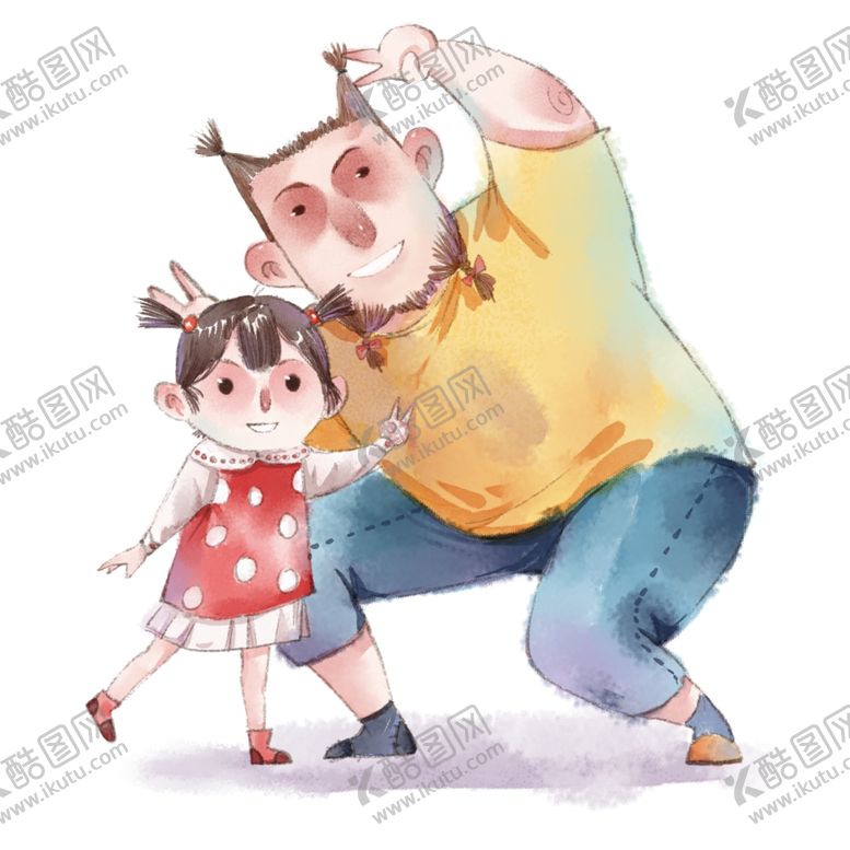 编号：47063110192203388319【酷图网】源文件下载-父亲节插画