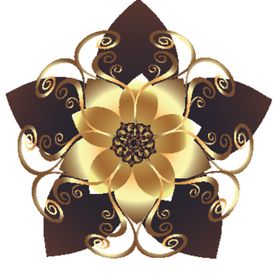 欧式金色花纹图案