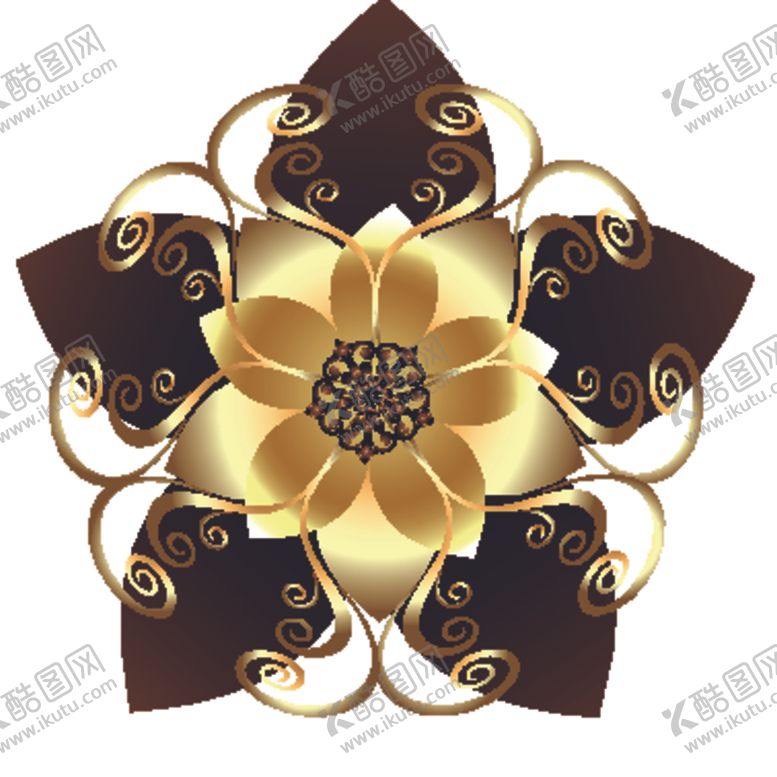 编号：54060811010146468703【酷图网】源文件下载-欧式金色花纹图案