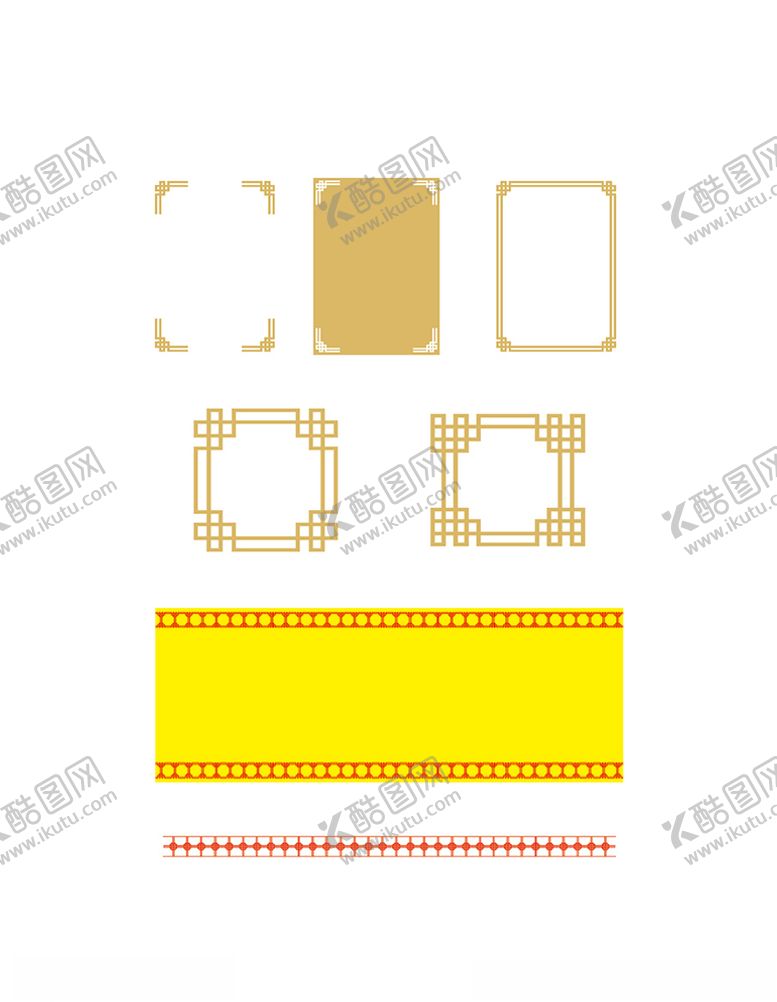 编号：12913407051134106228【酷图网】源文件下载-回纹边框六