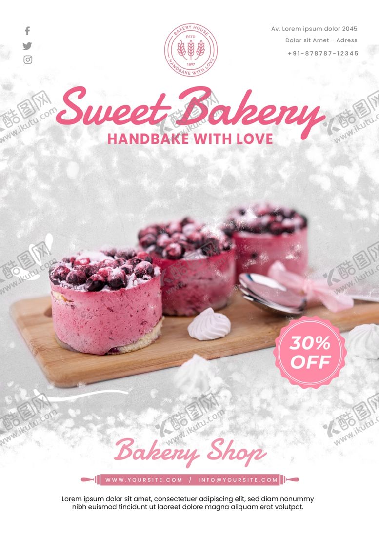 编号：12009110302223199172【酷图网】源文件下载-甜品海报