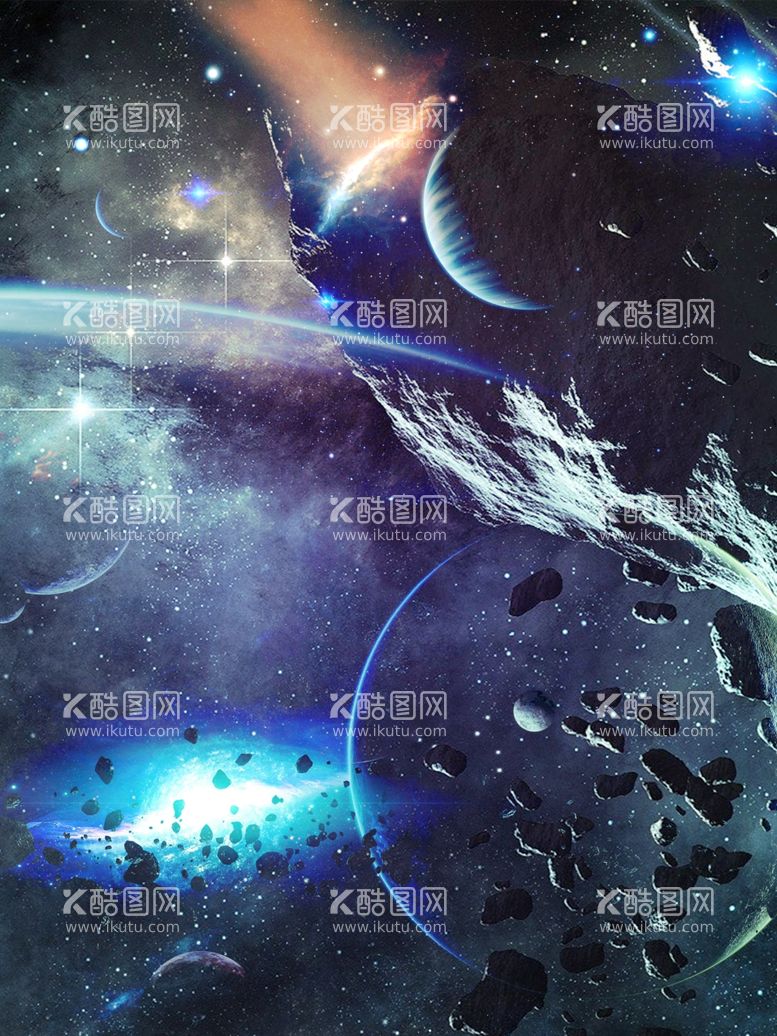 编号：76949503112107134111【酷图网】源文件下载-科技感陨石星球背景素材