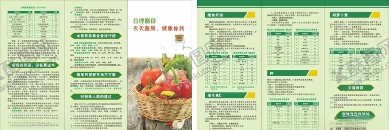 编号：49908109181852482632【酷图网】源文件下载-合理膳食三折页