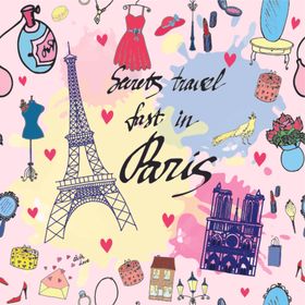 创意拼接卡通图案背景