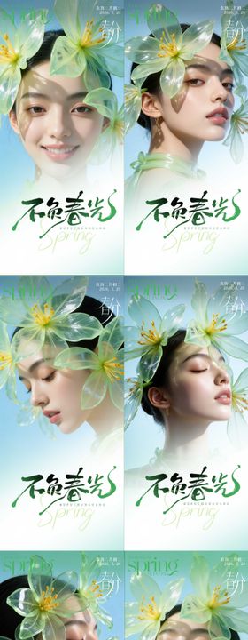 医美节气春分早安海报