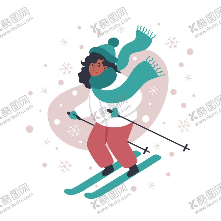 编号：37718603140344333611【酷图网】源文件下载-滑雪运动人物
