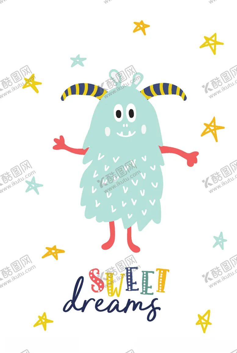 编号：60794605011332332878【酷图网】源文件下载-卡通小怪物