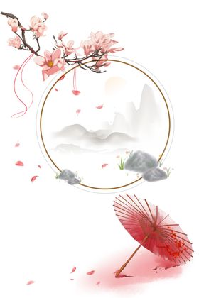 渐变古风画