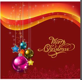 红色圣诞背景装饰图