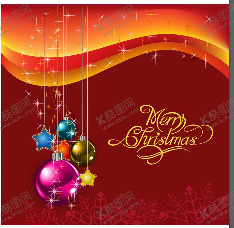 编号：26235204040403497697【酷图网】源文件下载-红色圣诞背景装饰图