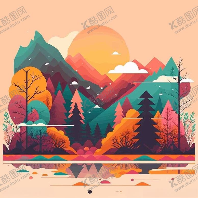 编号：84609902032018207447【酷图网】源文件下载-风景建筑插画