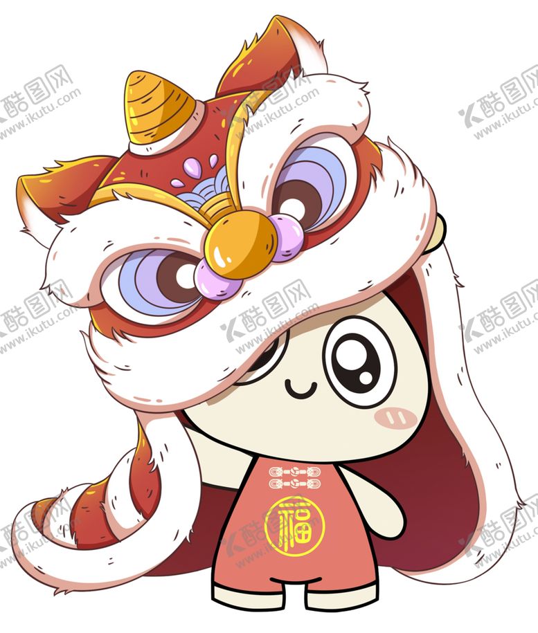 编号：57263801170028168159【酷图网】源文件下载-卡通醒狮兔子