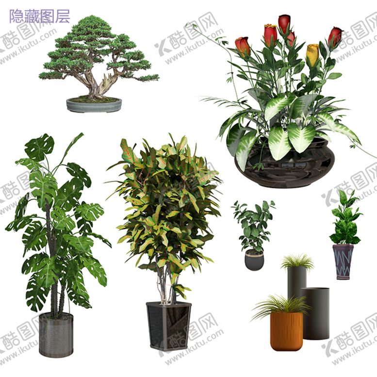 编号：97836510021208078634【酷图网】源文件下载-3D盆栽植物