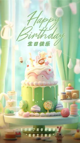 生日快乐海报手机