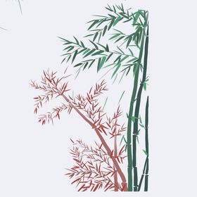 竹子新中式装饰画玄关玄关画水墨画