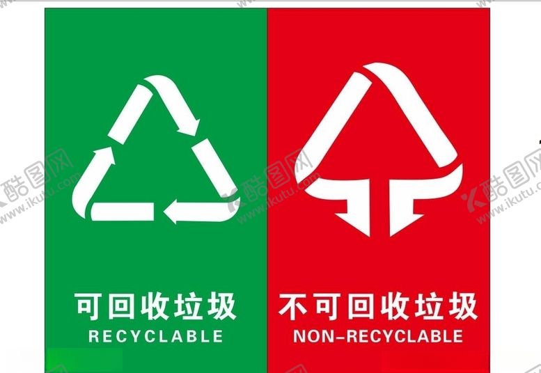 编号：70117510232344109597【酷图网】源文件下载-垃圾桶标识贴纸环保
