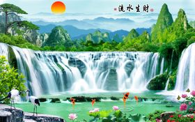 风景背景墙