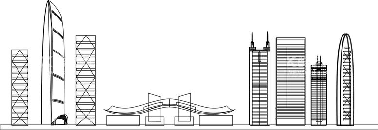编号：46358009130305420923【酷图网】源文件下载-深圳地标都市线稿