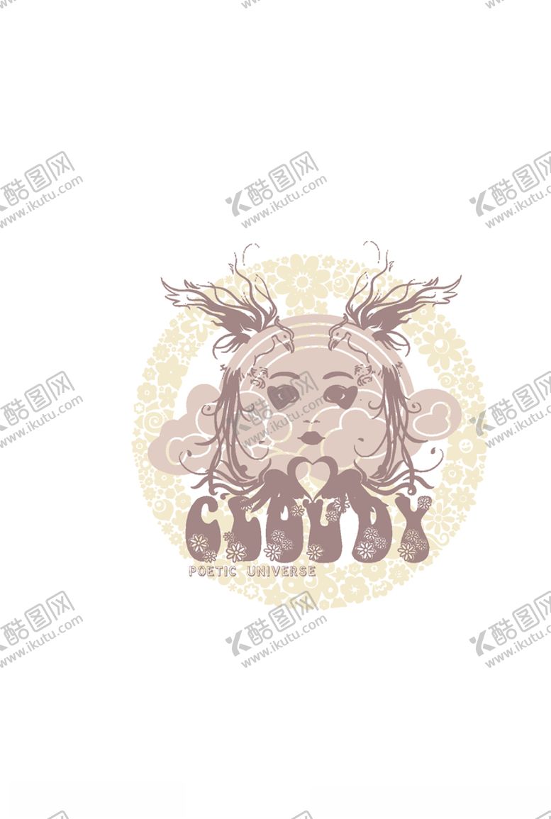 编号：83448007140202145185【酷图网】源文件下载-女装人物印花