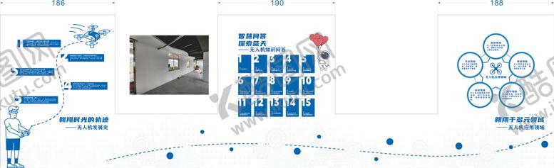 编号：94112306161703585374【酷图网】源文件下载-无人机知识文化墙背景板