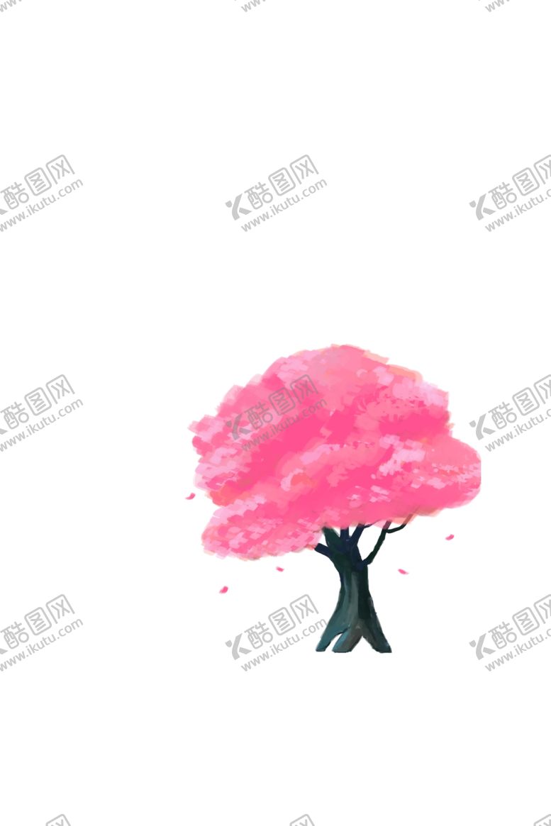 编号：98667203250404047633【酷图网】源文件下载-粉色浪漫的大树插画元素