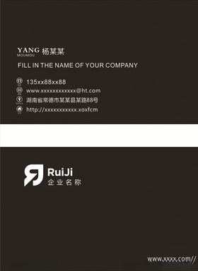 公司简易高档名片