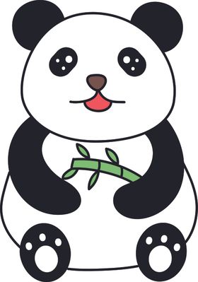 矢量卡通熊猫