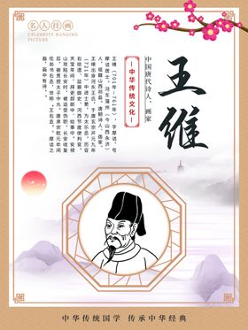 编号：67218909271543533749【酷图网】源文件下载-校园名人王维挂画