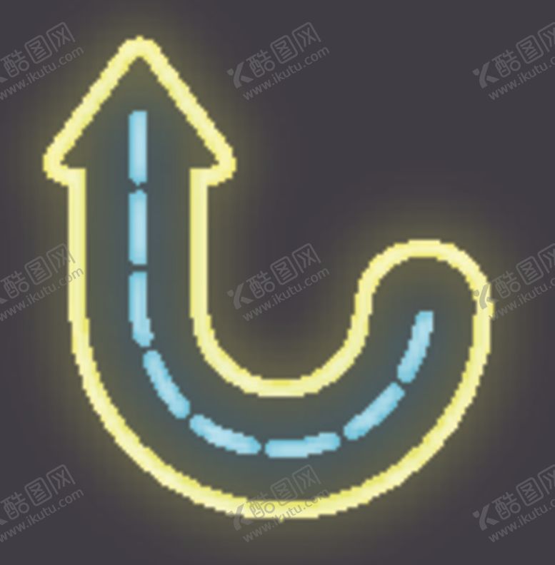编号：48995709290352143672【酷图网】源文件下载-霓虹灯箭头