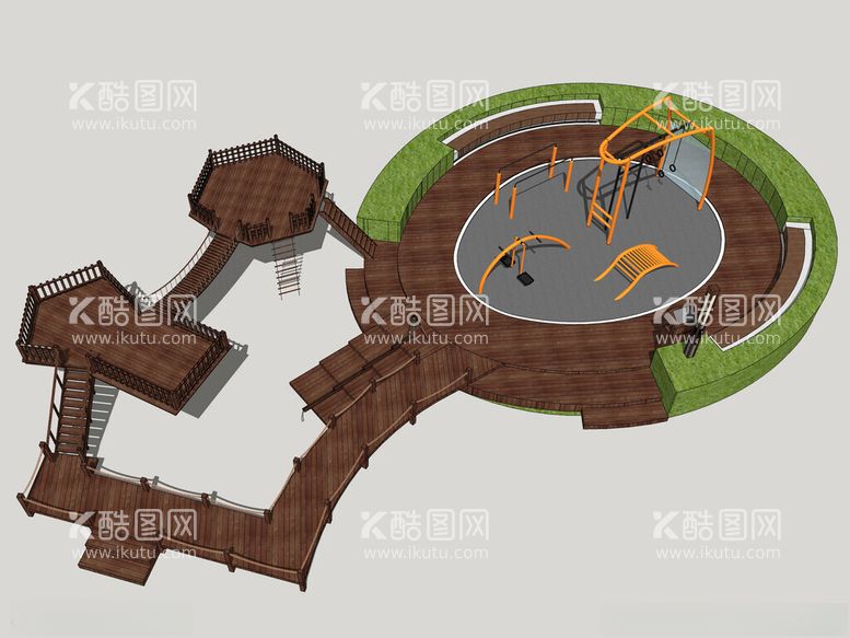 编号：82746612101818224380【酷图网】源文件下载-儿童游乐栈道平台