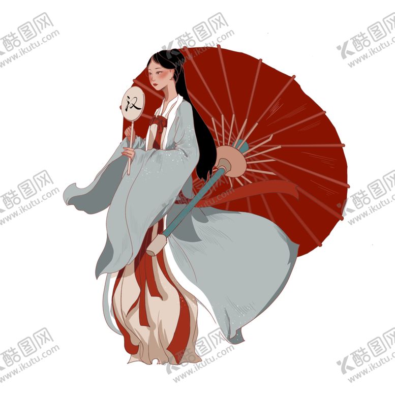 编号：24325905010102427243【酷图网】源文件下载-国潮人物手绘