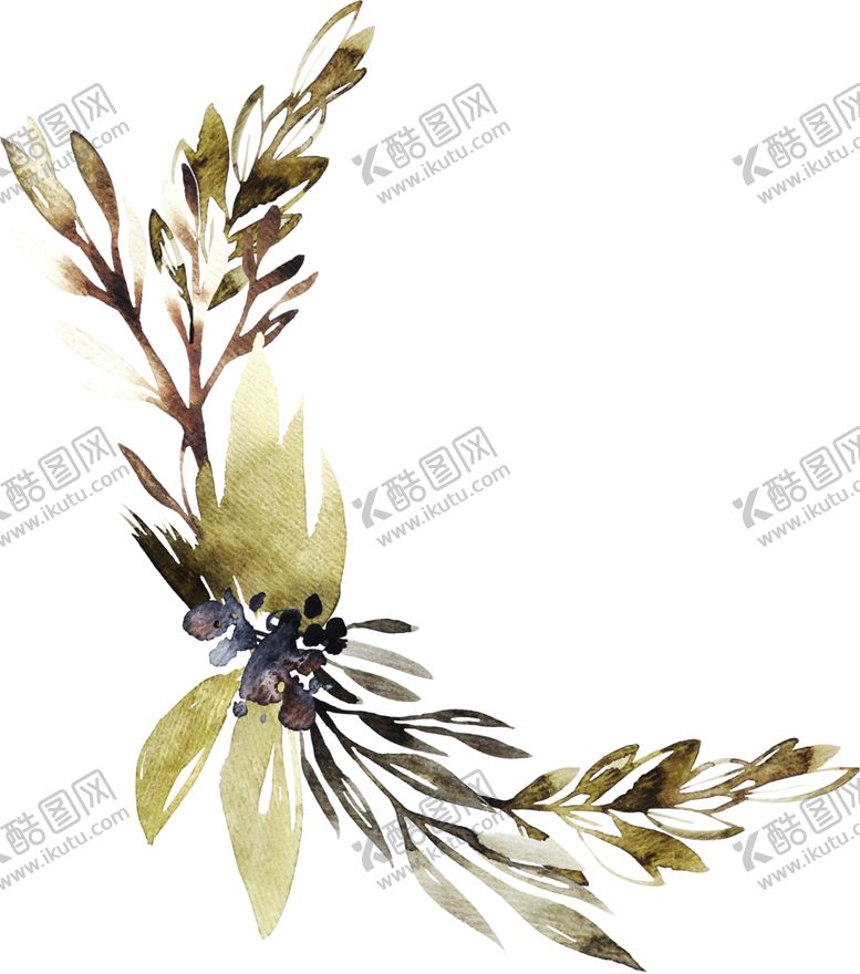 编号：28796609262013388746【酷图网】源文件下载-彩绘植物边框