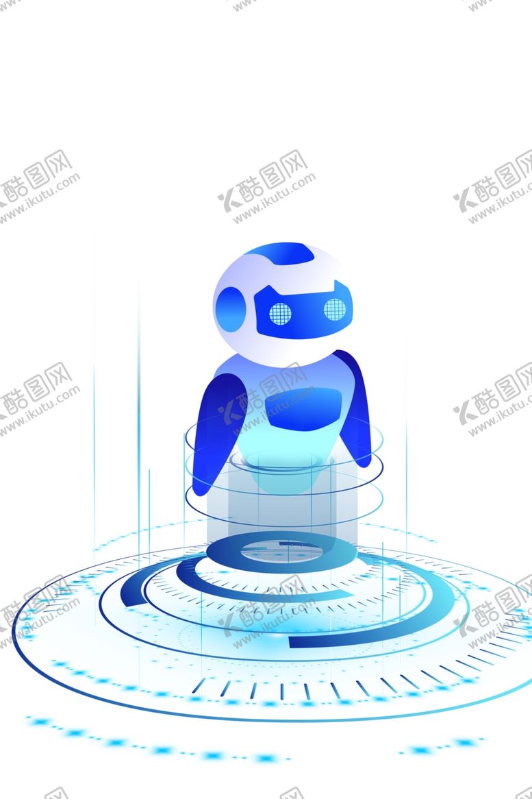 编号：15569106240248589226【酷图网】源文件下载-科技元素机器人光效台面