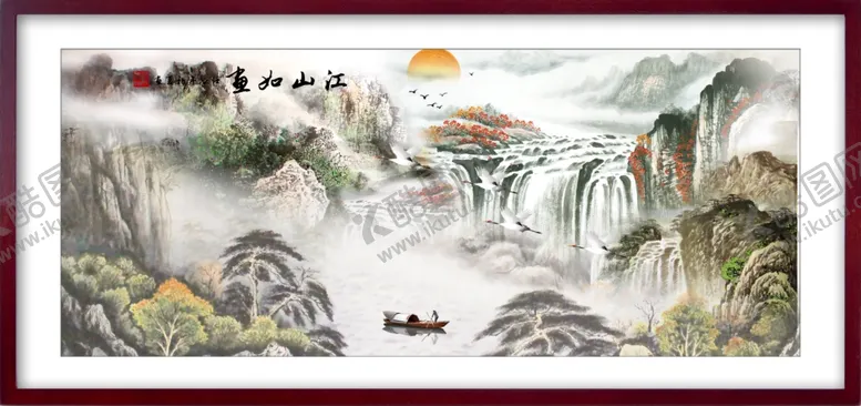 编号：76295401251702172846【酷图网】源文件下载-中国风山水画         