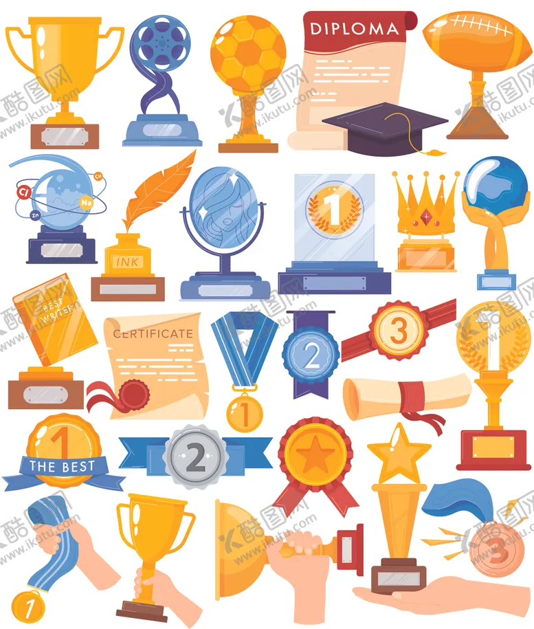 编号：44644104201417488447【酷图网】源文件下载-奖杯奖牌等荣誉