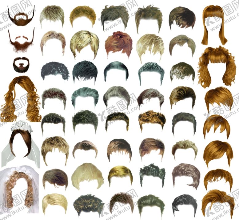 编号：70228709131334536413【酷图网】源文件下载-证件照发型头发