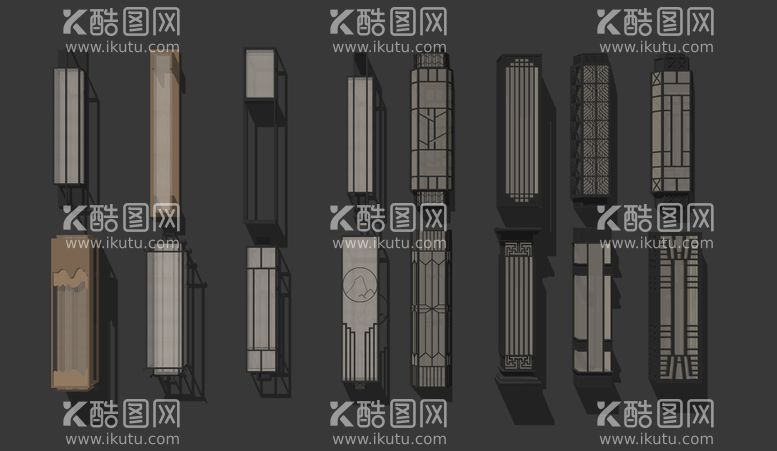 编号：65333811111807275148【酷图网】源文件下载-艺术壁灯模型