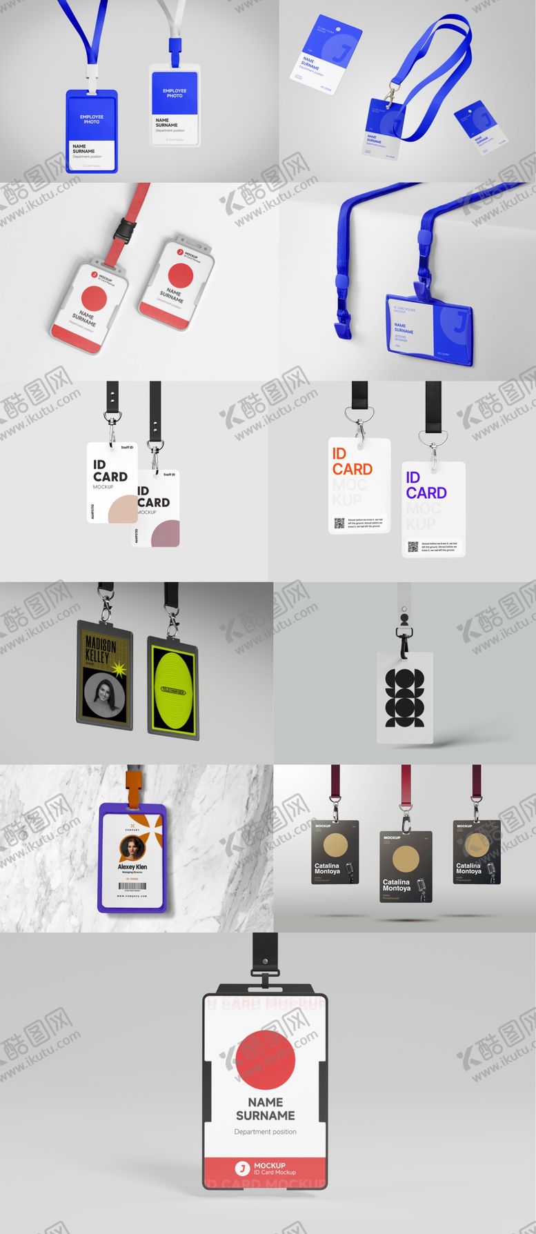 编号：19507211241426133949【酷图网】源文件下载-多款工作牌工作证样机