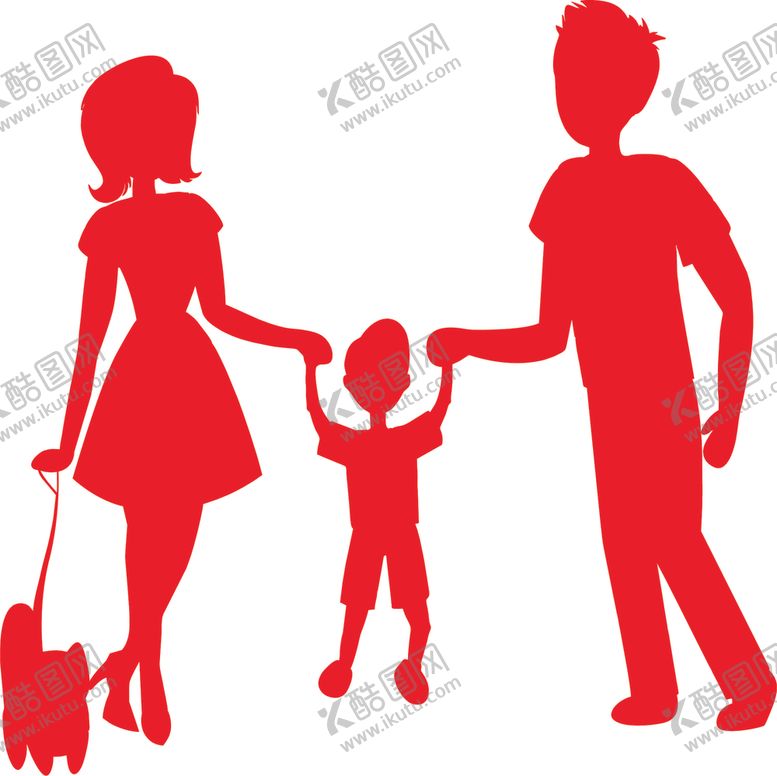 编号：84817305010839271887【酷图网】源文件下载-一家人剪影