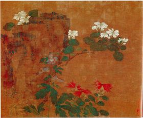 黄居寀花卉写生绘画