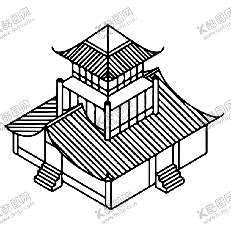 编号：01235709231430430653【酷图网】源文件下载-房屋线稿