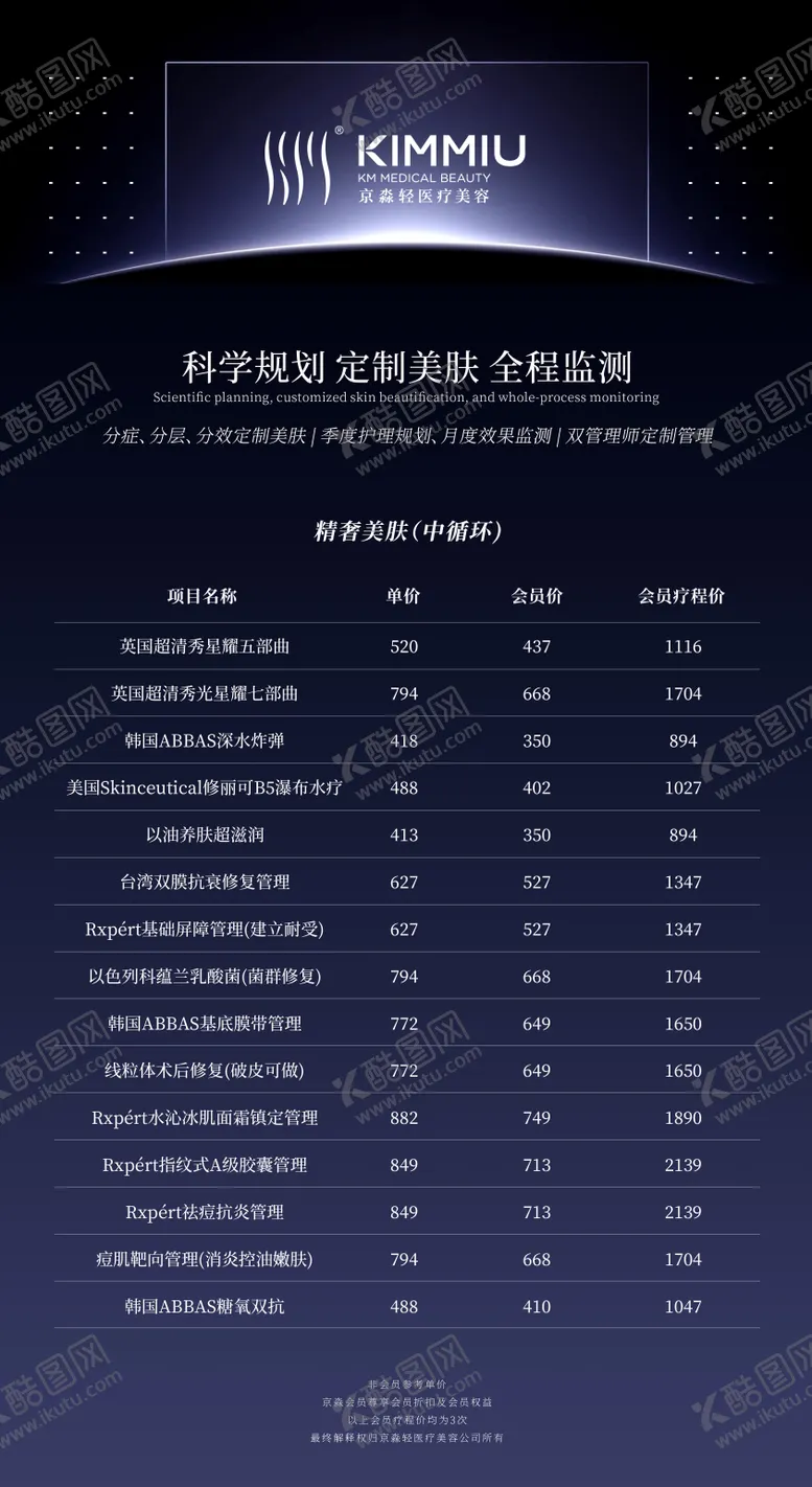 编号：72351909072326316393【酷图网】源文件下载-美业价格表海报