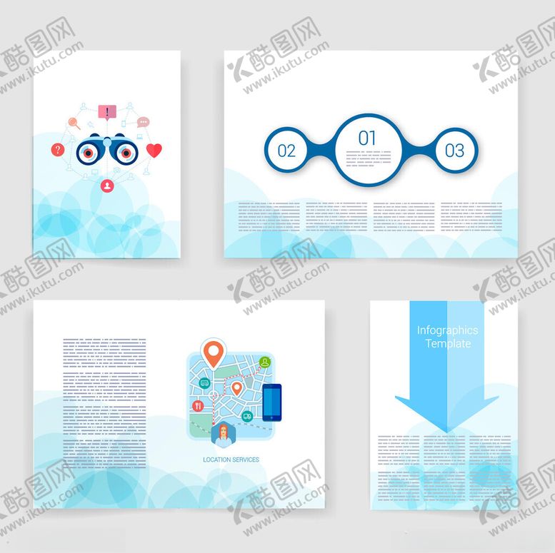 编号：61535404101329137288【酷图网】源文件下载-简约科技风宣传页设计模板