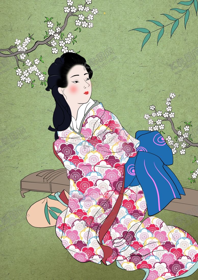 编号：59417012020154202280【酷图网】源文件下载-和服日本女人