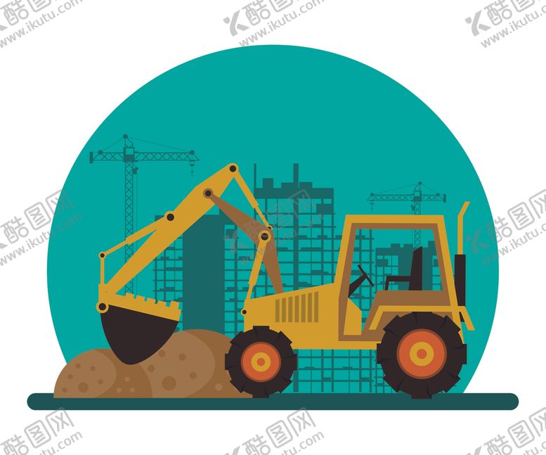 编号：60943509230237004896【酷图网】源文件下载-扁平建筑插画