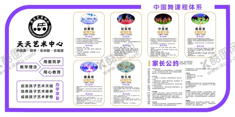 编号：19266006300637353461【酷图网】源文件下载-舞蹈文化墙课程体系