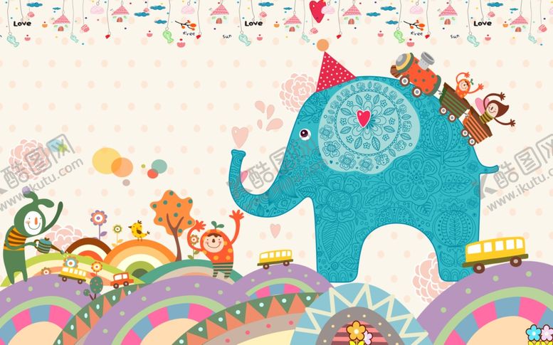 编号：81728610202210356882【酷图网】源文件下载-卡通背景墙